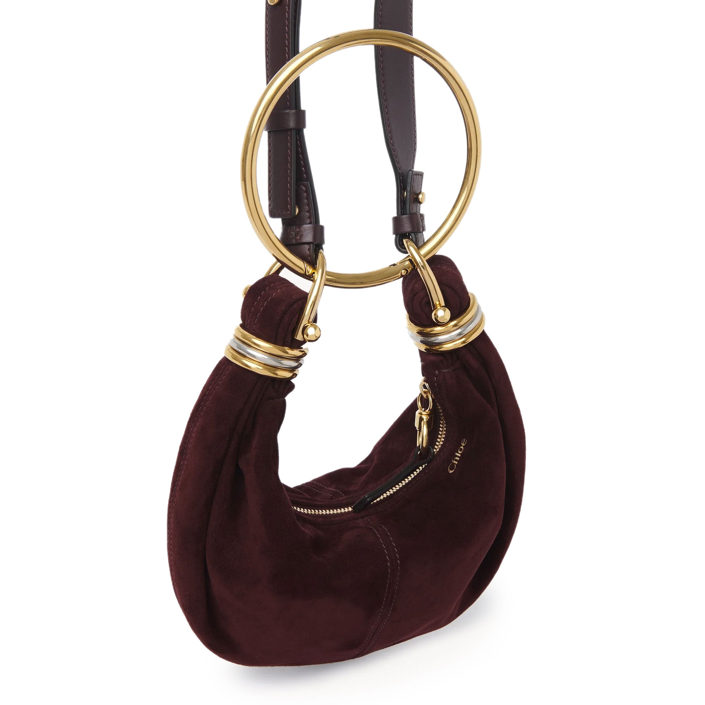 Small Suede Bracelet Bag in Violet - Elegant Wristlet Purse for Women, Perfect for Parties, Concerts & Night Out Accessories