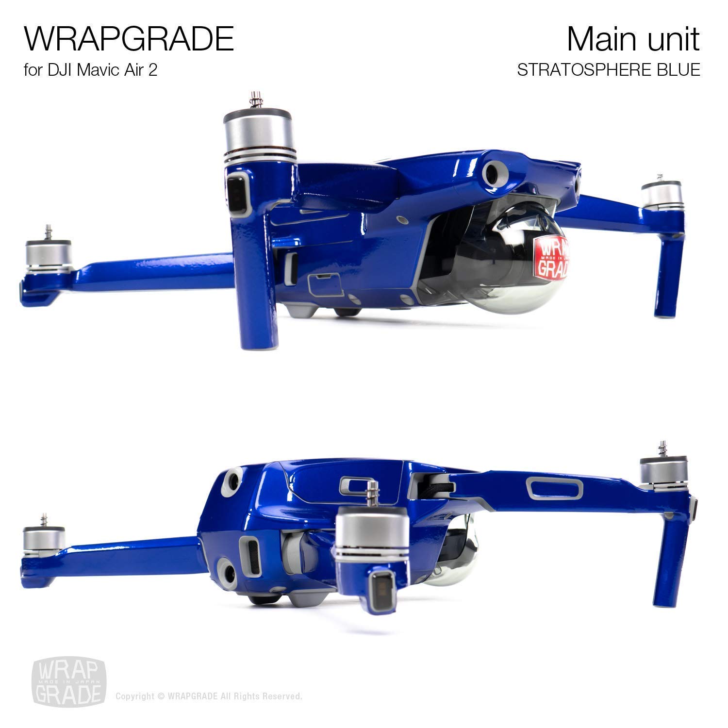 Premium DJI Mavic Air 2 Skin Set - Full Body Wrap + Remote Cover + 2 Battery Protectors in Stratosphere Blue | Anti-Scratch Protection for Drone Accessories | Perfect for Outdoor Aerial Photography & Travel Adventures