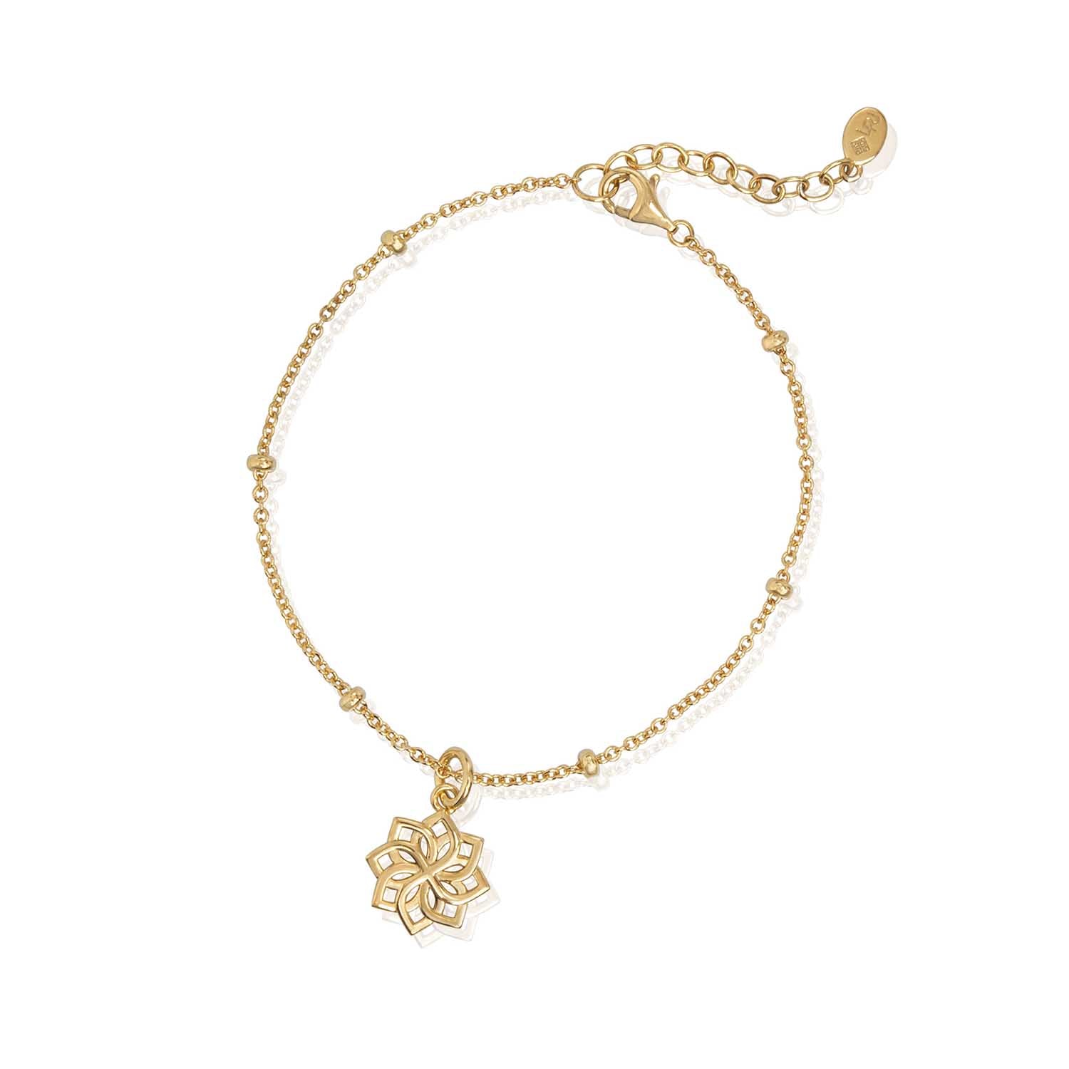 Lotus Flower Pendant Bracelet for Women - Elegant Adjustable Yoga Jewelry for Meditation & Spiritual Healing