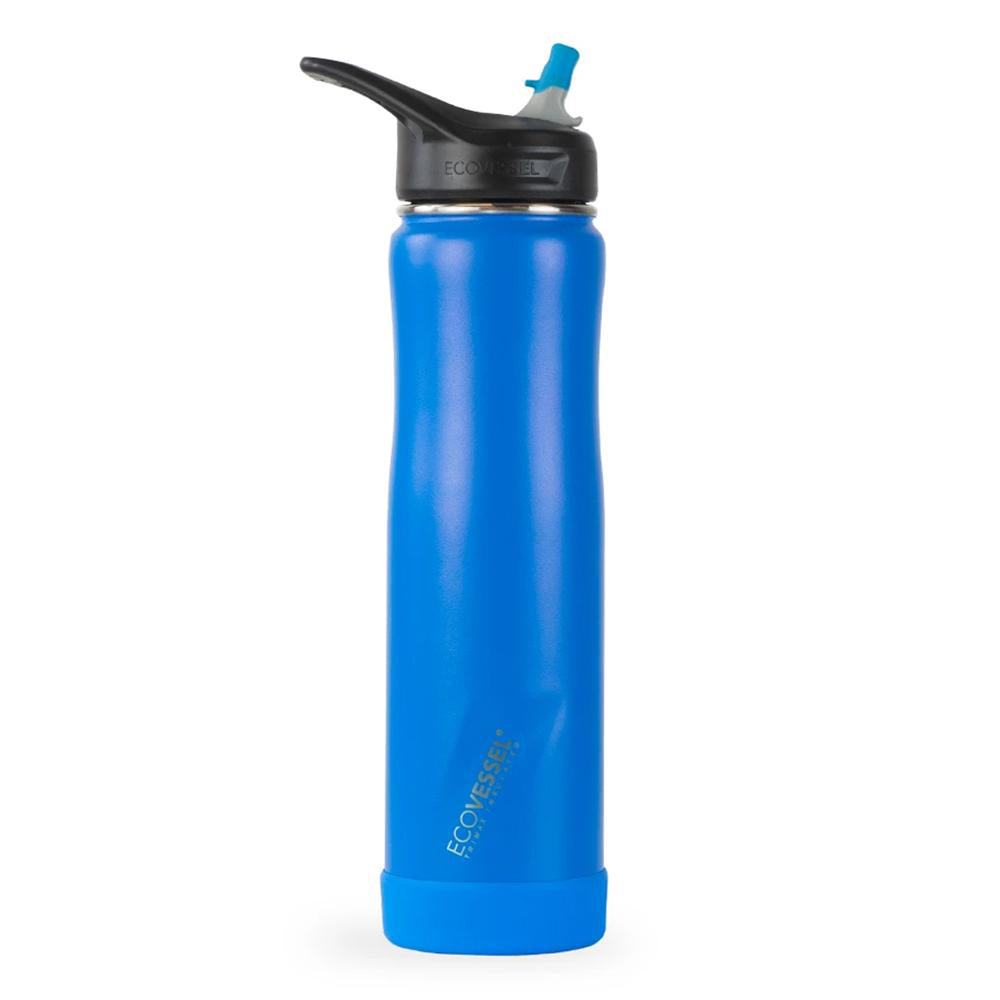 EcoVessel The Summit 24oz Stainless Steel Water Bottle with Straw - Insulated, Leak Proof & BPA Free - Perfect for Hiking, Gym & Outdoor Activities