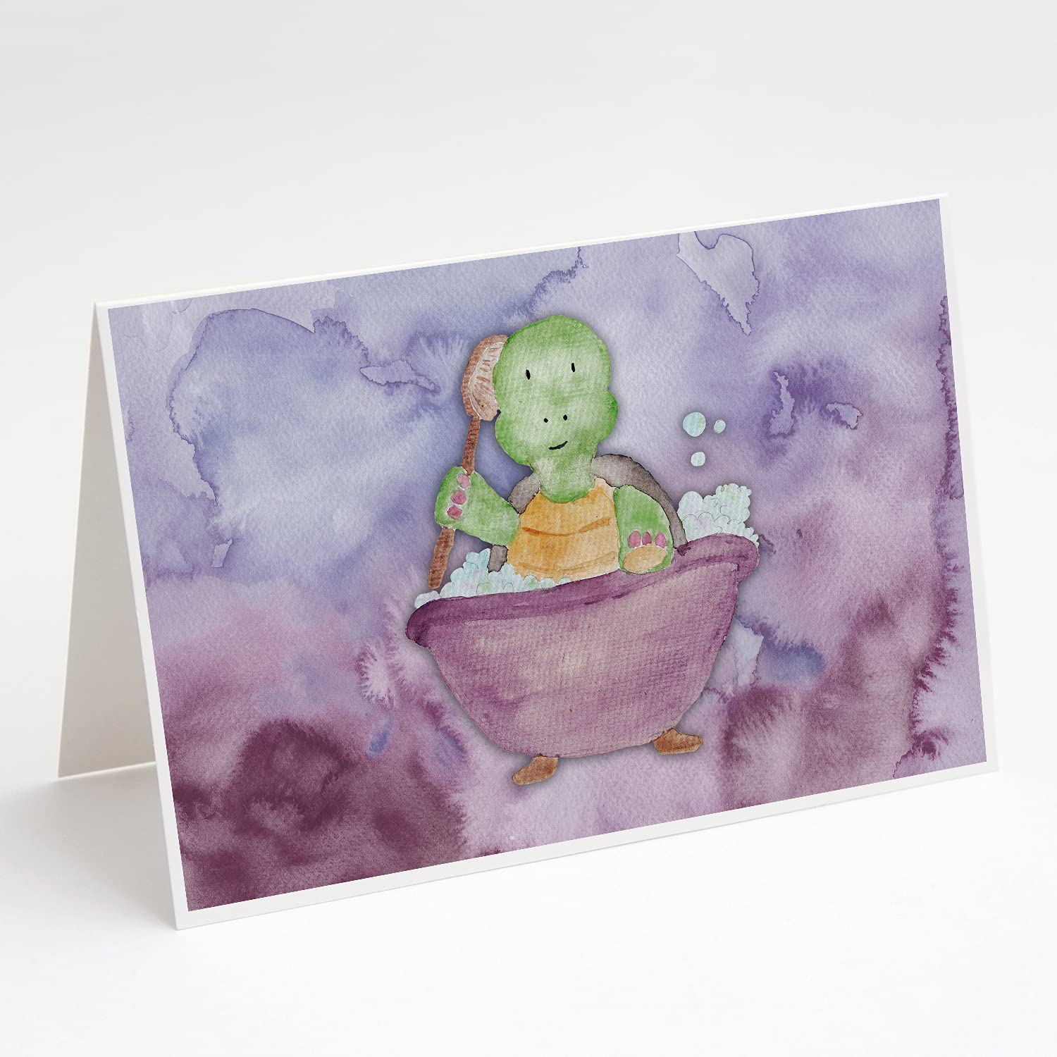 Whimsical Turtle Watercolor Greeting Cards - Pack of 8 Blank A7 Note Cards (5x7) with Envelopes - Perfect for Birthday Wishes, Thank You Notes & Special Occasions