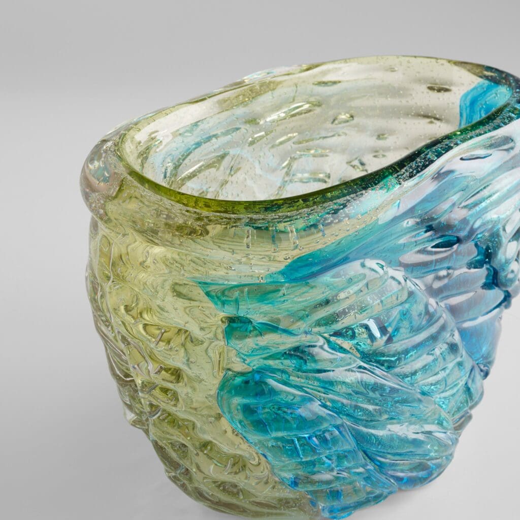 Cyan Design 11482 Oceanus Bowl - Handcrafted Blue Ceramic Decorative Bowl for Home Decor, Centerpiece, Tabletop Display & Gift Giving