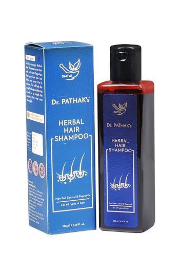 Dr. Pathak's Herbal Hair Shampoo for Hair Growth & Scalp Care - Natural Ayurvedic Formula for Thicker, Stronger Hair - Perfect for Daily Use & Hair Loss Treatment