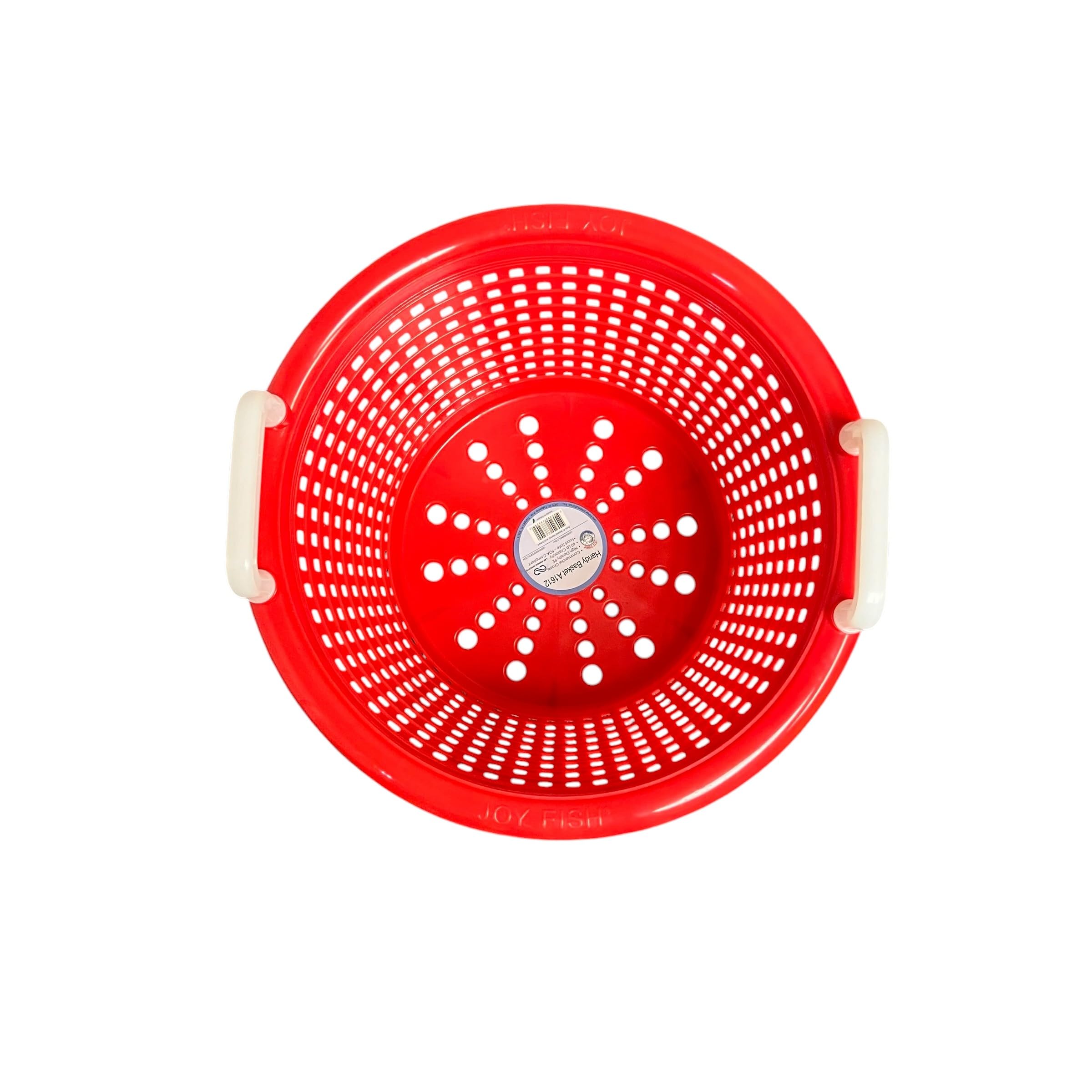 LEE FISHER SPORTS Heavy Duty All-Purpose Basket - 40 lbs Capacity Red Utility Basket for Fishing, Laundry, Storage | Commercial Grade Hot & Cold Resistant | Perfect for Marine, Home & Industrial Use