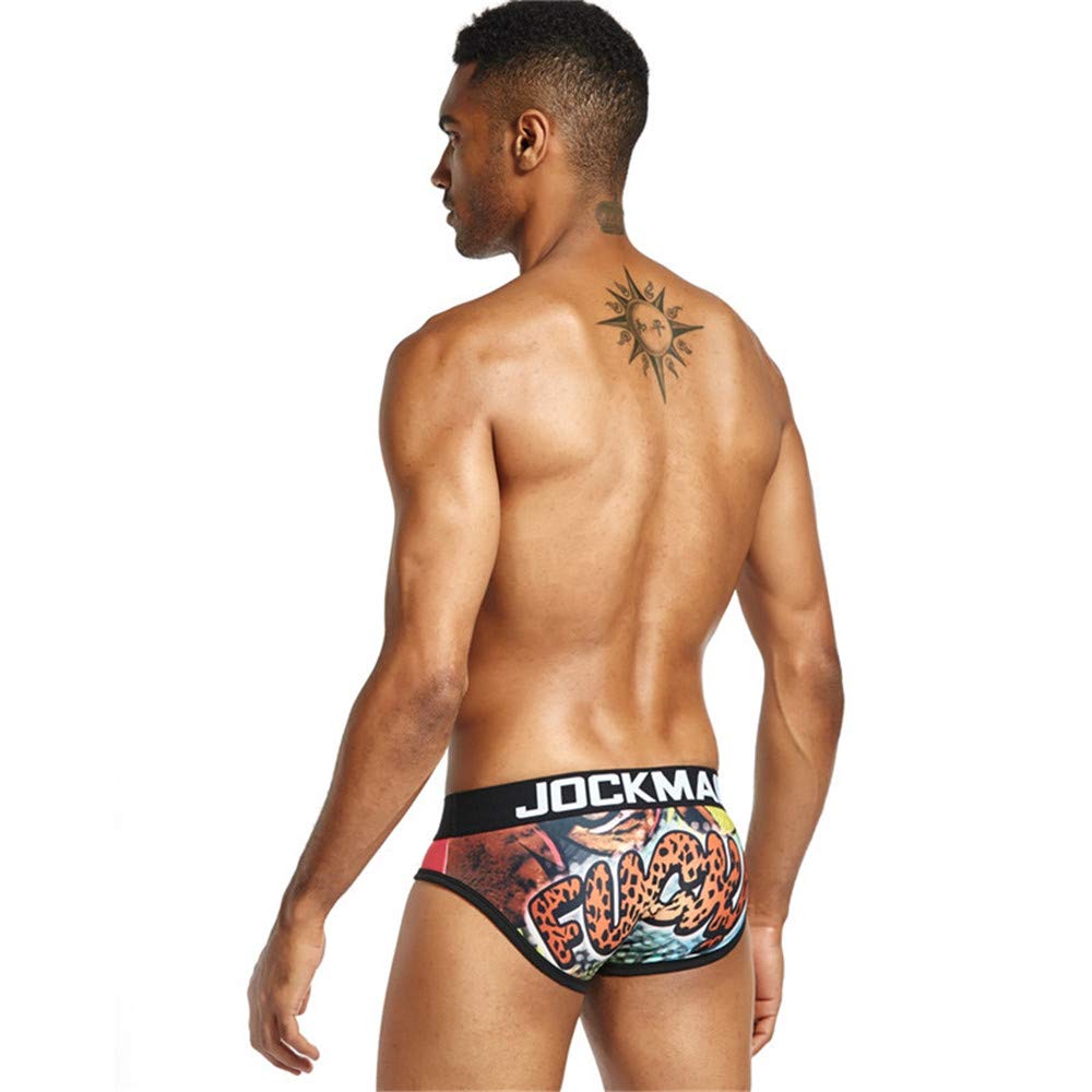 **JOCKMAIL Men's Underwear - Soft Cotton Briefs with Fun Prints - Comfortable & Breathable for Daily Wear, Workout & Lounge**