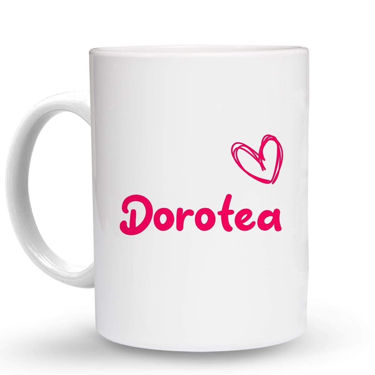 Makoroni - Dorotea Name - 11 Oz. Ceramic Coffee Mug with Handle, Perfect for Hot Drinks Like Coffee, Tea or Cocoa - Ideal for Home, Office or Gift Giving
