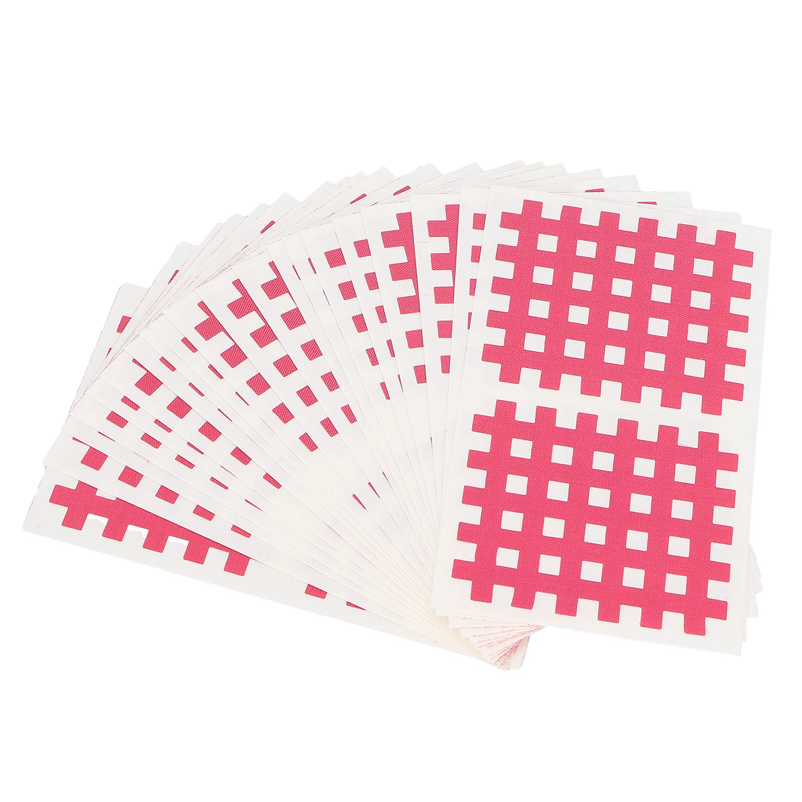 20pcs Extra Strong Adhesive Grid Tape - Sports Kinesiology Tape for Pain Relief, Head, Wrist, Ankle & Waist Support - Breathable & Flexible Muscle Support Tape (Pink) - Ideal for Athletes, Gym Workouts & Injury Recovery