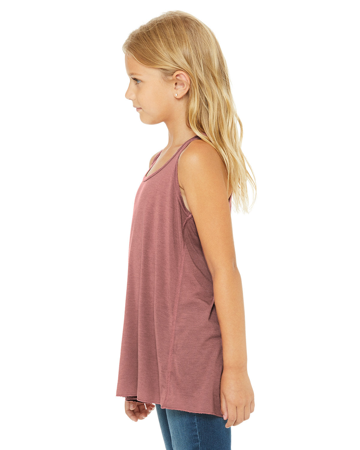 Bella + Canvas B8800Y Youth Flowy Racerback Tank - Soft & Lightweight Girls' Athletic Top for Yoga, Running & Summer Wear