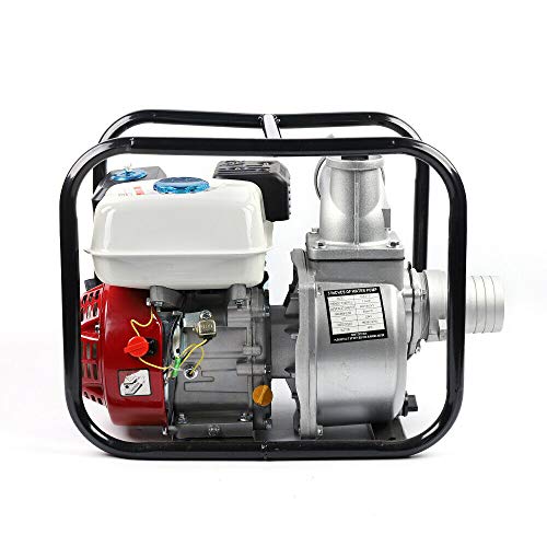 DYRABREST 7.5HP 210CC 4-Stroke Gas Water Transfer Pump - High Pressure Portable Gasoline Pump with 3Inch Port for Irrigation, Pool, Landscaping & Gardening | Perfect for Watering Lawns, Draining Ponds & Emergency Flood Control