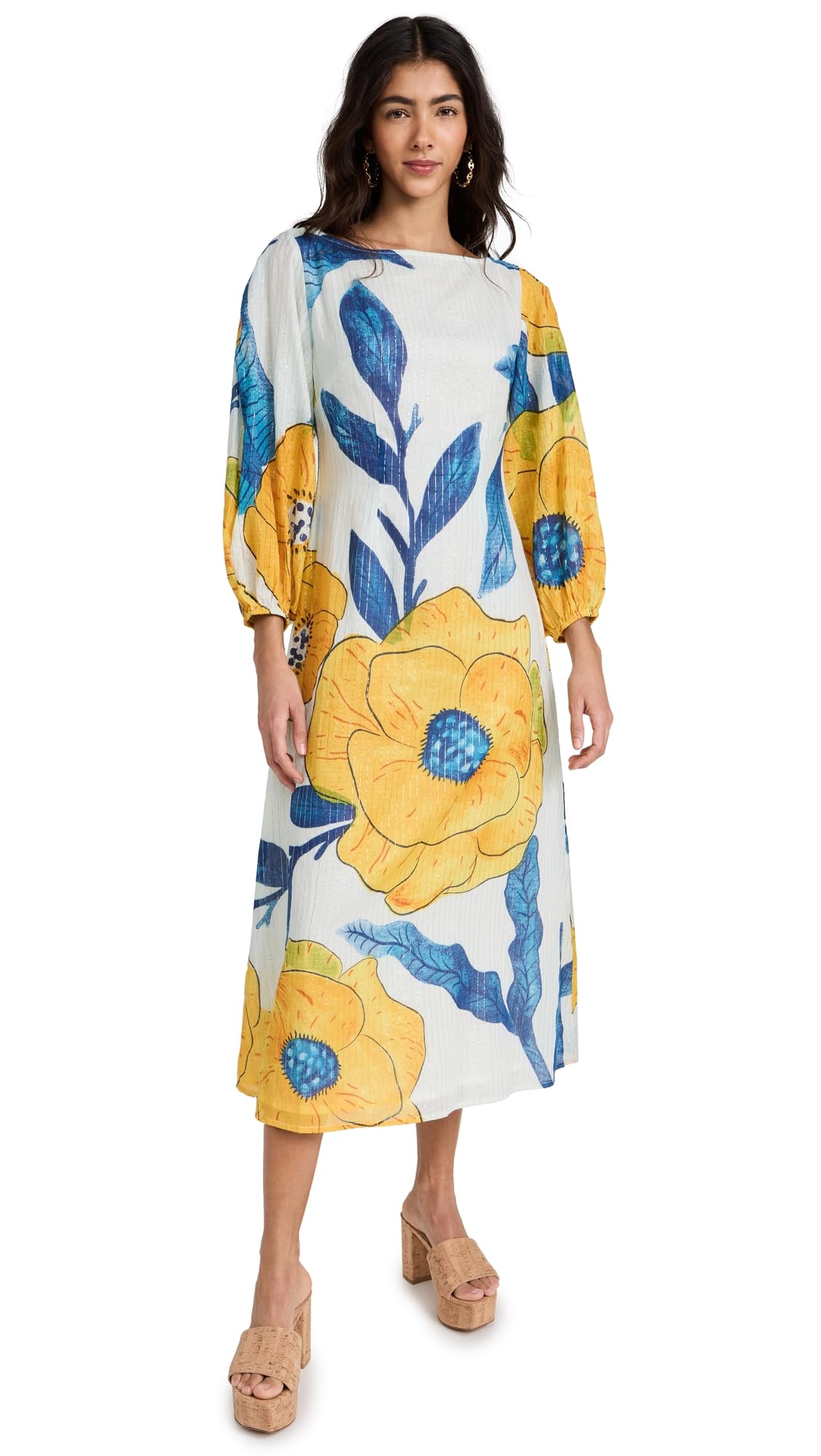 Women's Simona Dress - Elegant Flowy Midi Dress for Casual & Party Wear | Perfect for Date Nights, Weddings & Office Outfits