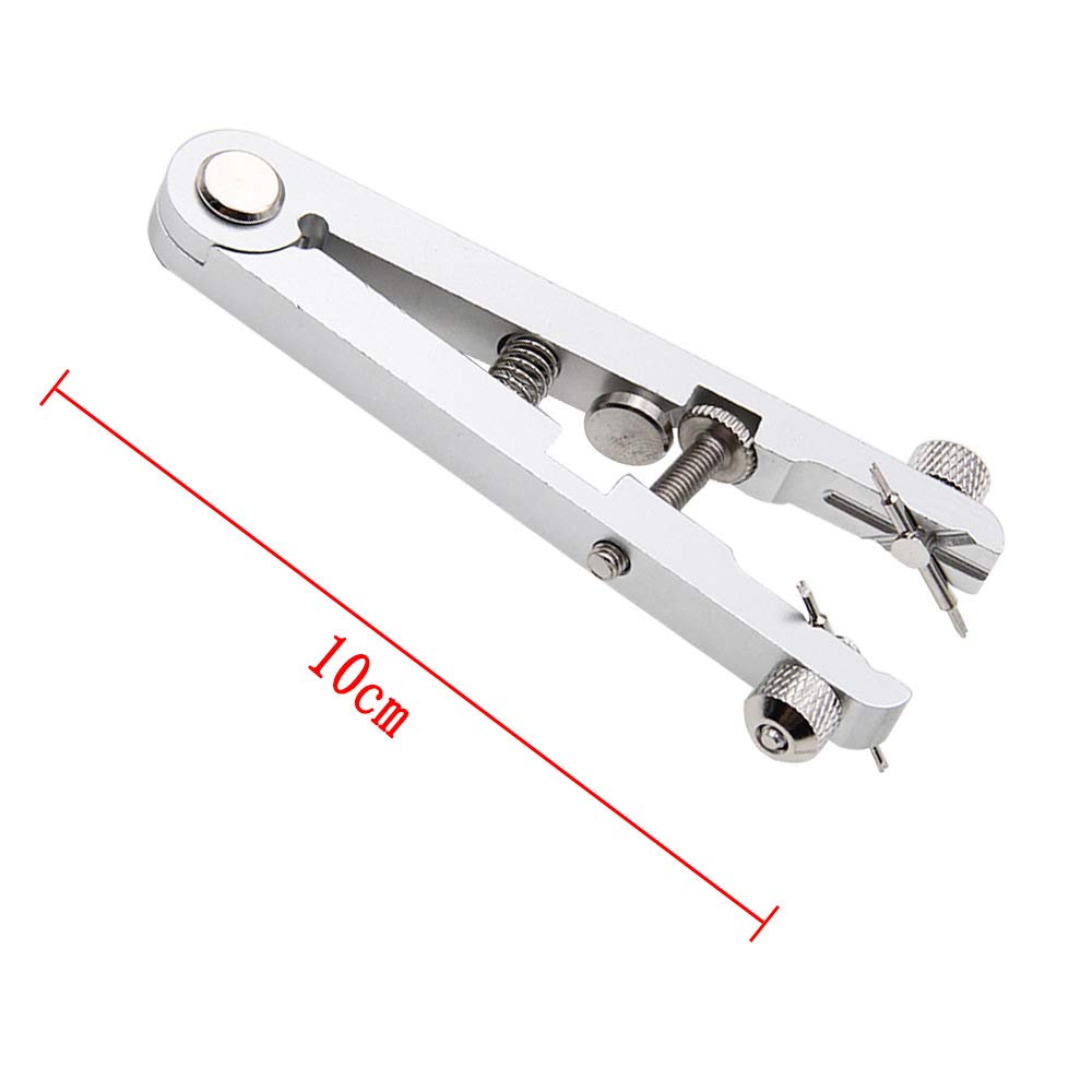 Professional Watch Spring Bar Tool Kit - Watch Repair Tool with Ear Pliers & V-Shaped Watch Strap (Includes 4 Needles) - Silver Watch Band Remover - Perfect for Watch Repair, Maintenance & DIY Watchmaking at Home