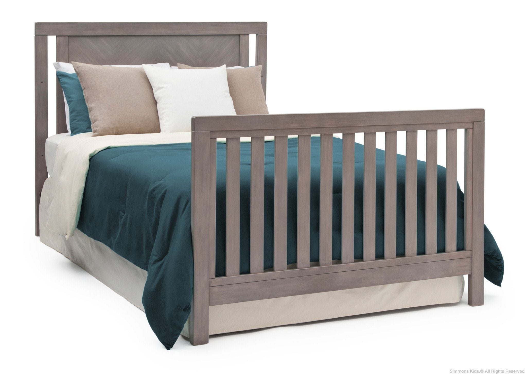Chevron Crib 'N' More - Stylish Baby Crib with Storage for Nursery, Perfect for Newborns & Toddlers - Ideal for Small Spaces & Modern Nurseries