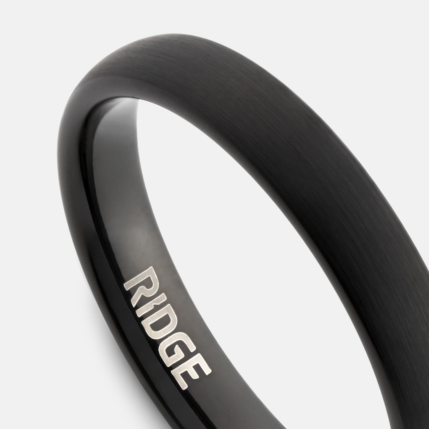 Ridge 4mm Rounded Ring Set - Royal Black Titanium Wedding Band for Men & Women | Perfect for Anniversary, Engagement & Everyday Wear