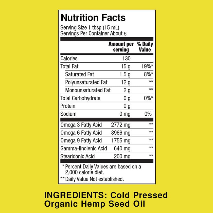 Organic Cold-Pressed Hemp Seed Oil 100ml - Rich in Omega 3 & 6 Fatty Acids | Food Grade Multipurpose Oil for Skin, Hair & Cooking | Anti-Inflammatory Benefits for Glowing Skin & Healthy Hair | Perfect for Salad Dressings, Smoothies & DIY Beauty Recipes