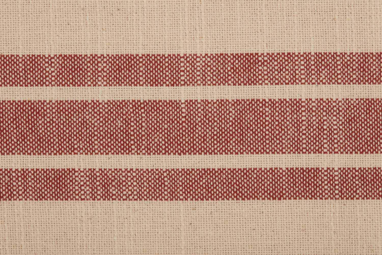 Red and Cream Farmhouse Style Grain Sack Stripe Table Runner 13
