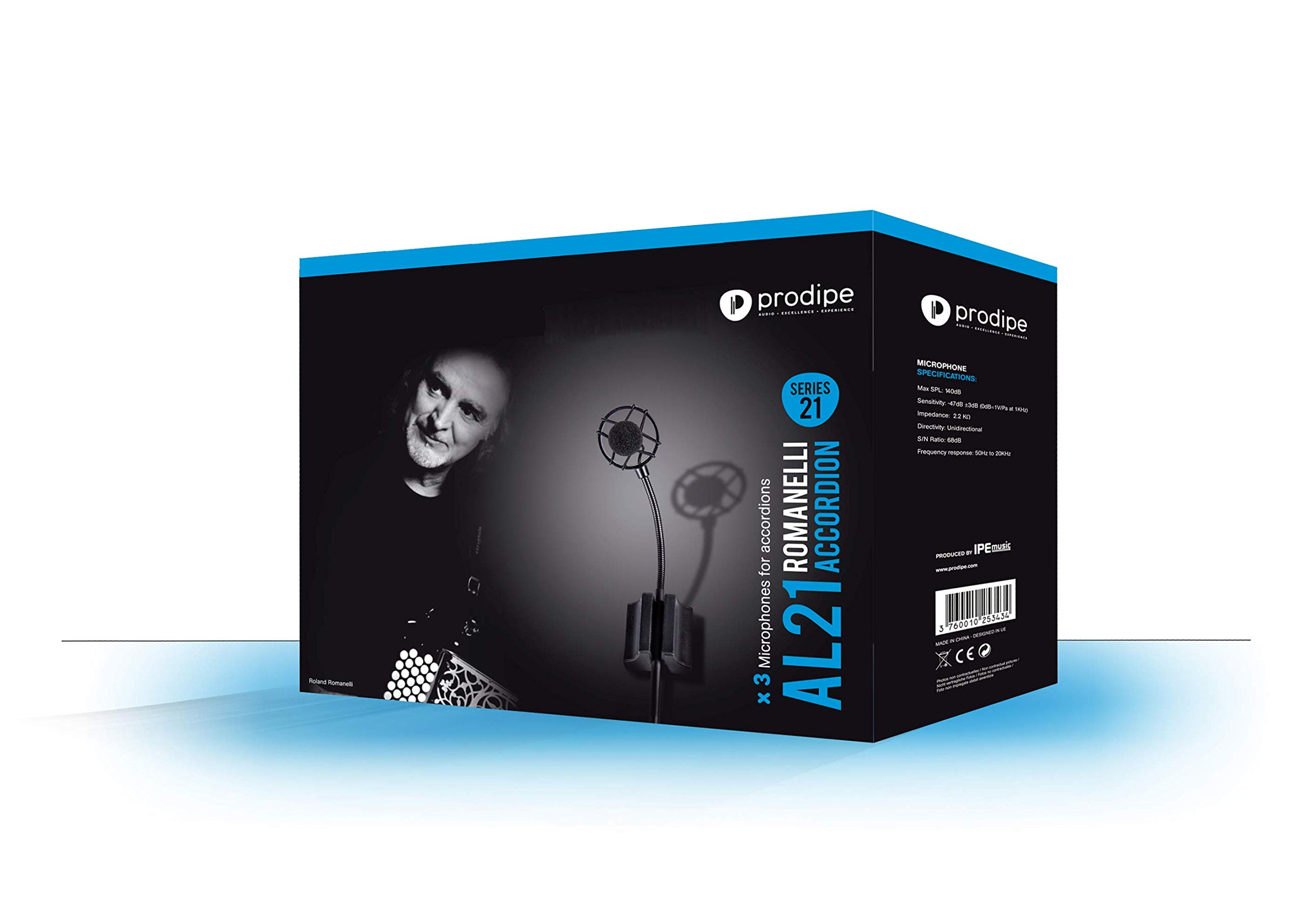 AL-21 Set of 3 High-Quality Accordion Microphones - Professional Sound Capture for Live Performances & Studio Recordings