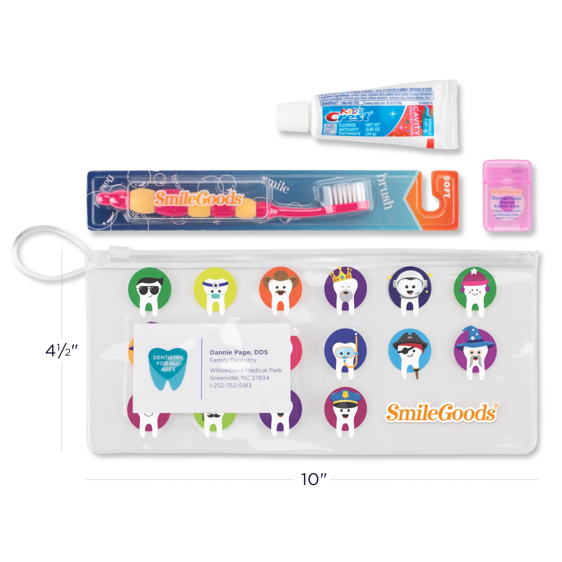 SmileGoods Kids Sparkle Dental Care Kit - 72 Pack with Toothbrush, Toothpaste & Floss for Children's Oral Hygiene | Perfect for School, Travel & Daily Use