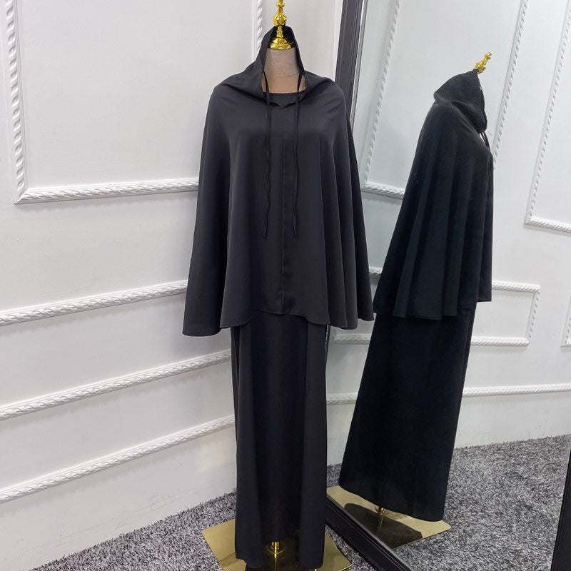 2-Piece Muslim Women's Nida Jilbab Set with Tops, Robe & Dress - Perfect for Prayer, Modest Fashion & Everyday Wear