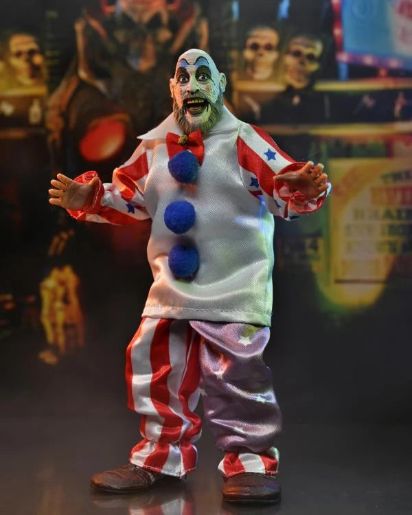 House of 1000 Corpses 20th Anniversary Captain Spaulding Clothed Action Figure - Collectible Horror Movie Merchandise for Fans & Display