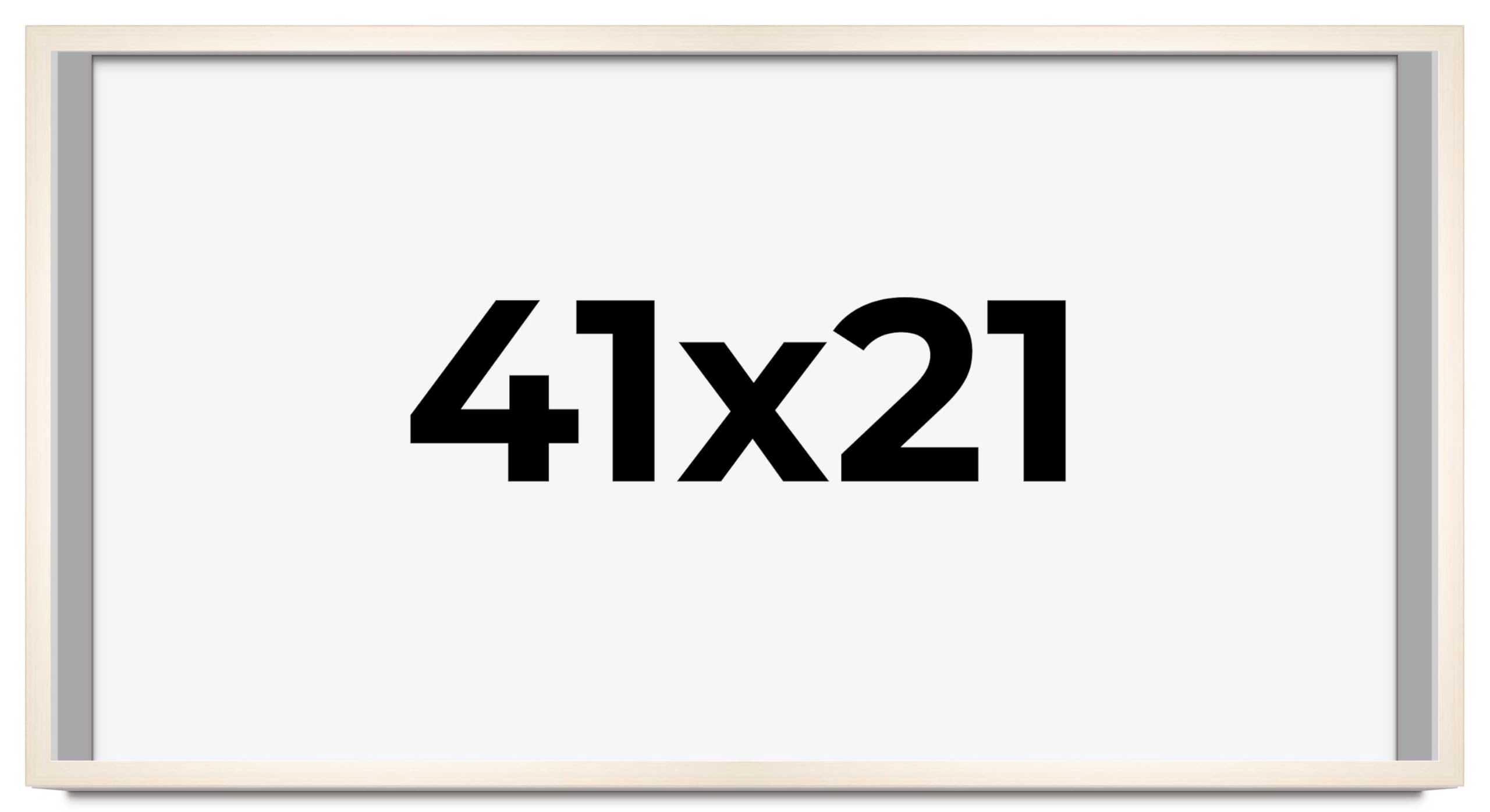 CountryArtHouse 41x21 Inch Whitewashed Solid Wood Picture Frame - 0.8125