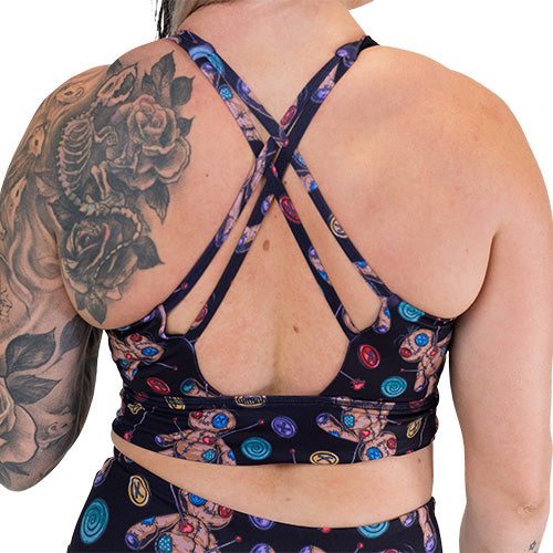 Longline Bra for Women - Voodoo Doll Lingerie in Black | Comfortable Support for Everyday Wear & Special Occasions