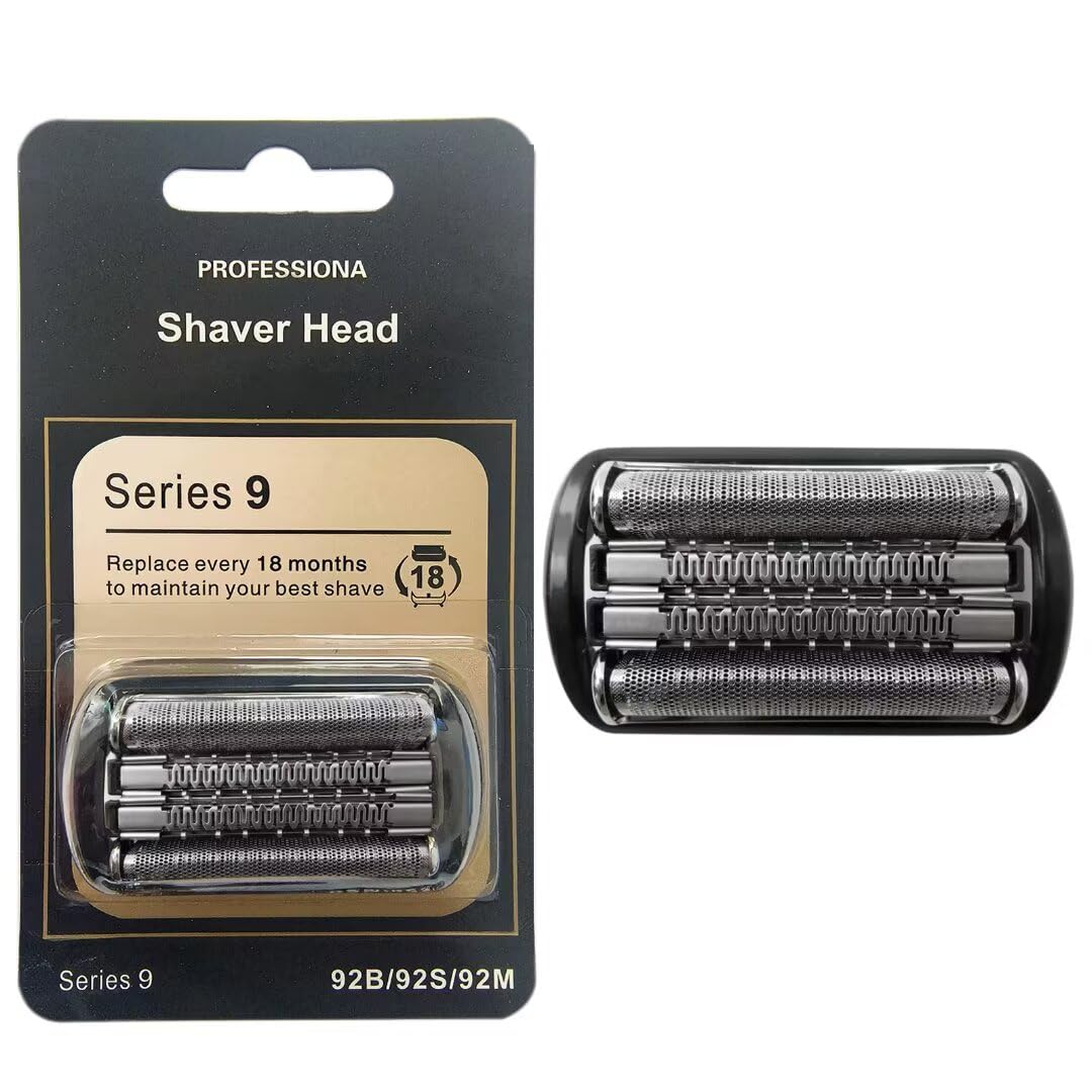 2025 New Replacement Electric Shaver Head 92B Black - Compatible with Braun Series 9 Men's Electric Razors - Perfect for Travel, Home & Office Use
