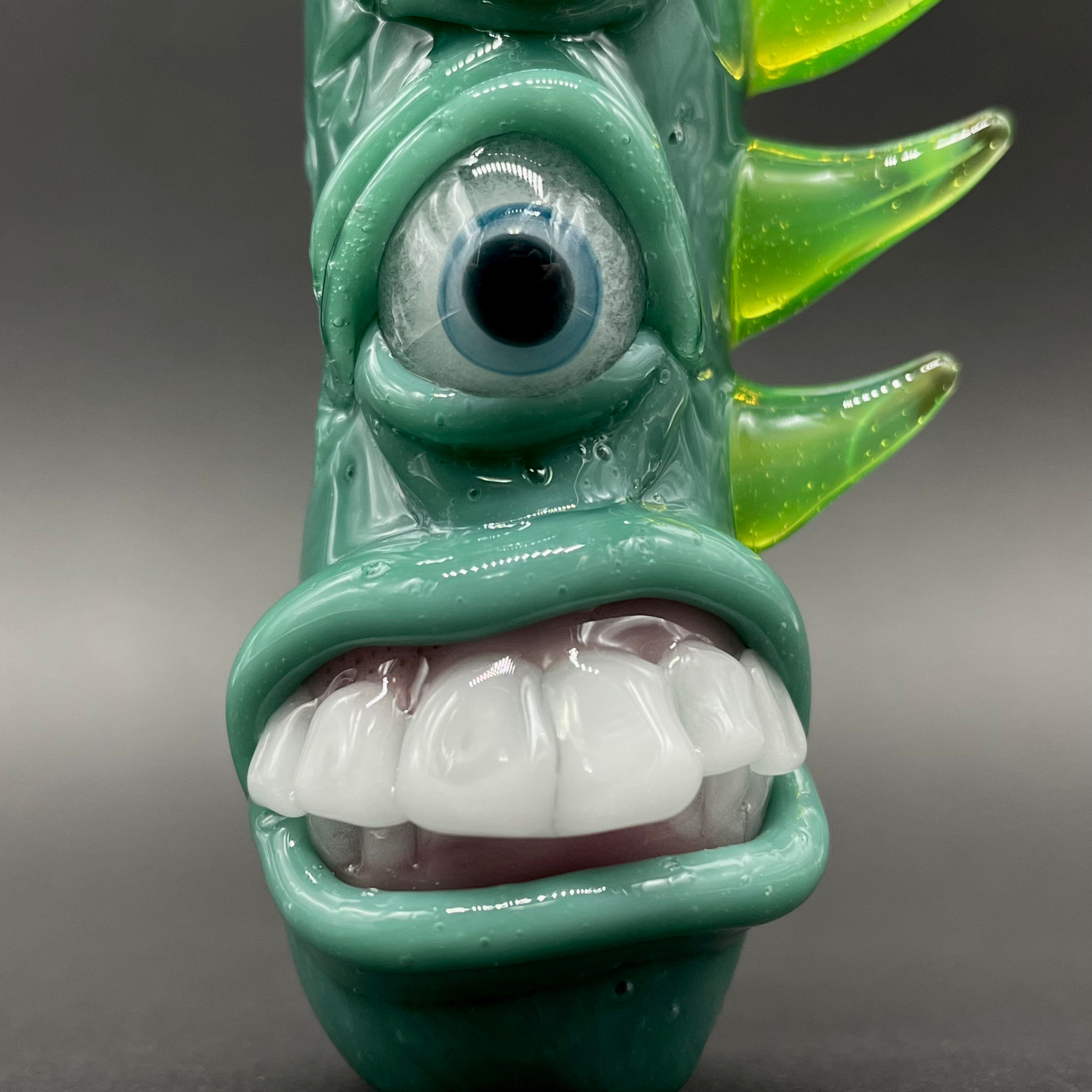 Premium Triclops Chillum - Handmade Glass Pipe for Smooth Smoking | Perfect for Travel, Camping & Outdoor Adventures