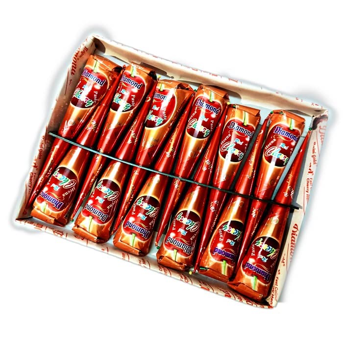 Rajni Gold Diamond Mehendi Cone - Fast Red Natural Henna for Hand Design & Temporary Tattoos (Combo Pack of 3 Boxes) | Perfect for Weddings, Festivals & Body Art