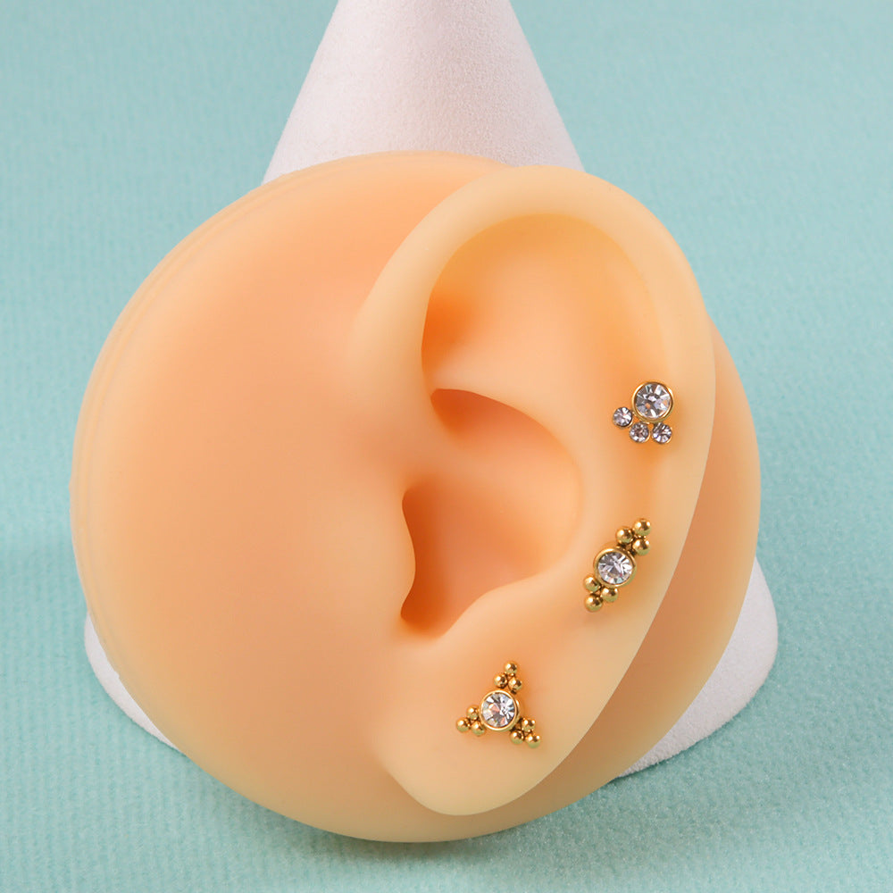 16G Cartilage Flat Back Labret Stud Earrings - Surgical Steel Push Pin for Helix, Tragus, Conch Piercings | Perfect for Everyday Wear & Professional Settings