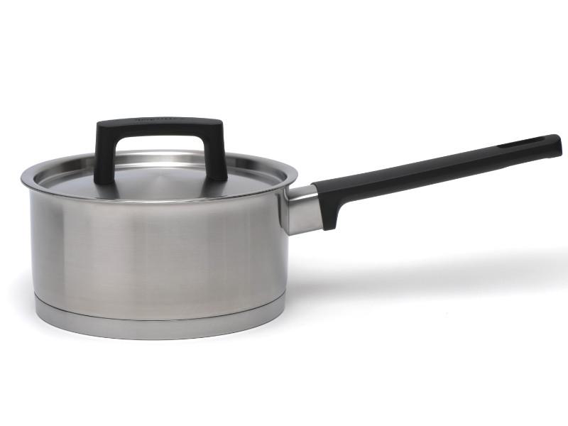 BergHOFF Ron 6.25-Quart 18/10 Stainless Steel Covered Sauce Pan with Lid - 1.7Qt Capacity - Premium Cookware for Sauces, Soups & Stews - Ideal for Stovetop Cooking & Kitchen Essentials