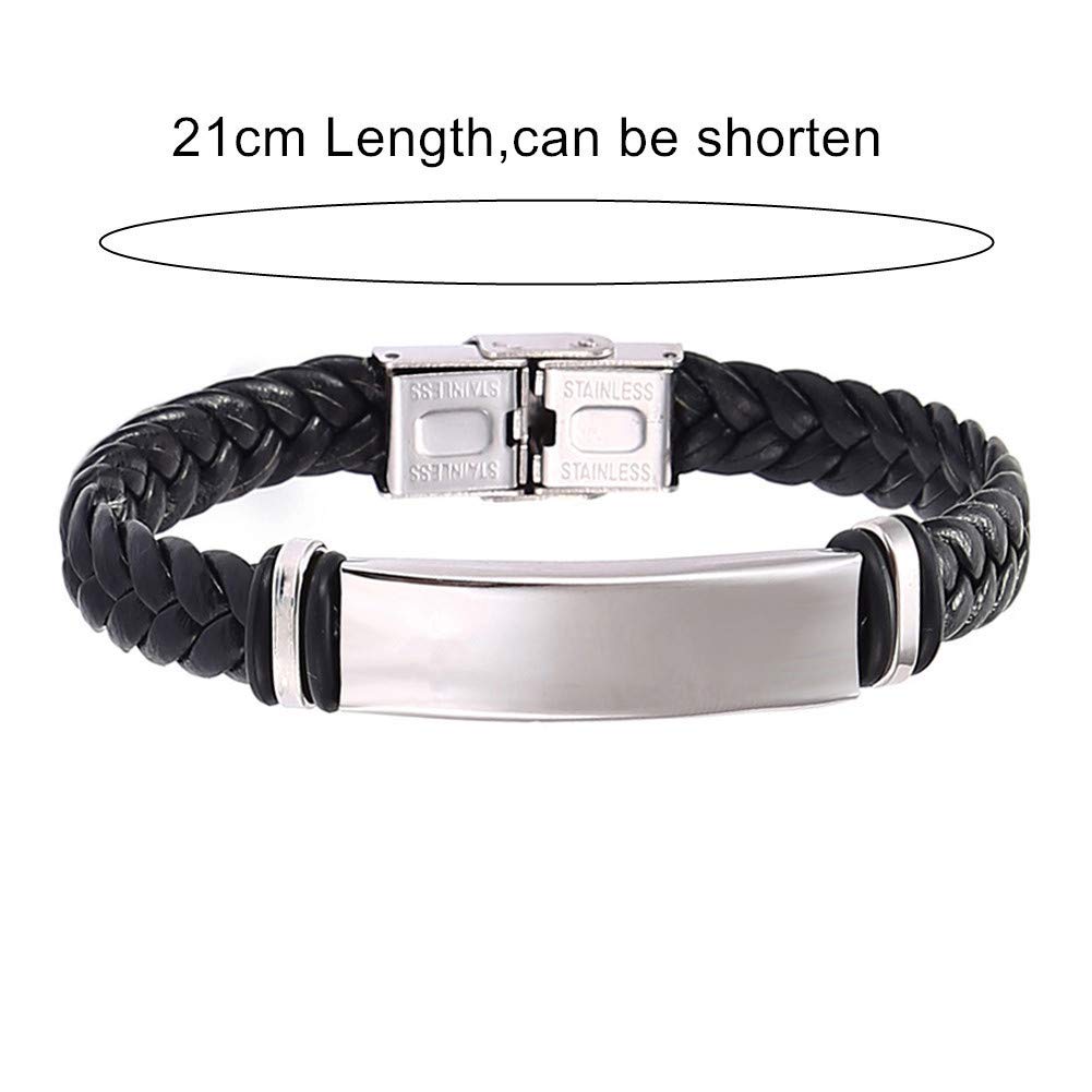 Personalized Spotify Code Bracelet for Men & Women - Stainless Steel Music Wristband with Scan Code & Braided Leather - Adjustable Gift for Boyfriend, Girlfriend, Music Lovers - Perfect for Concerts, Dates & Everyday Wear
