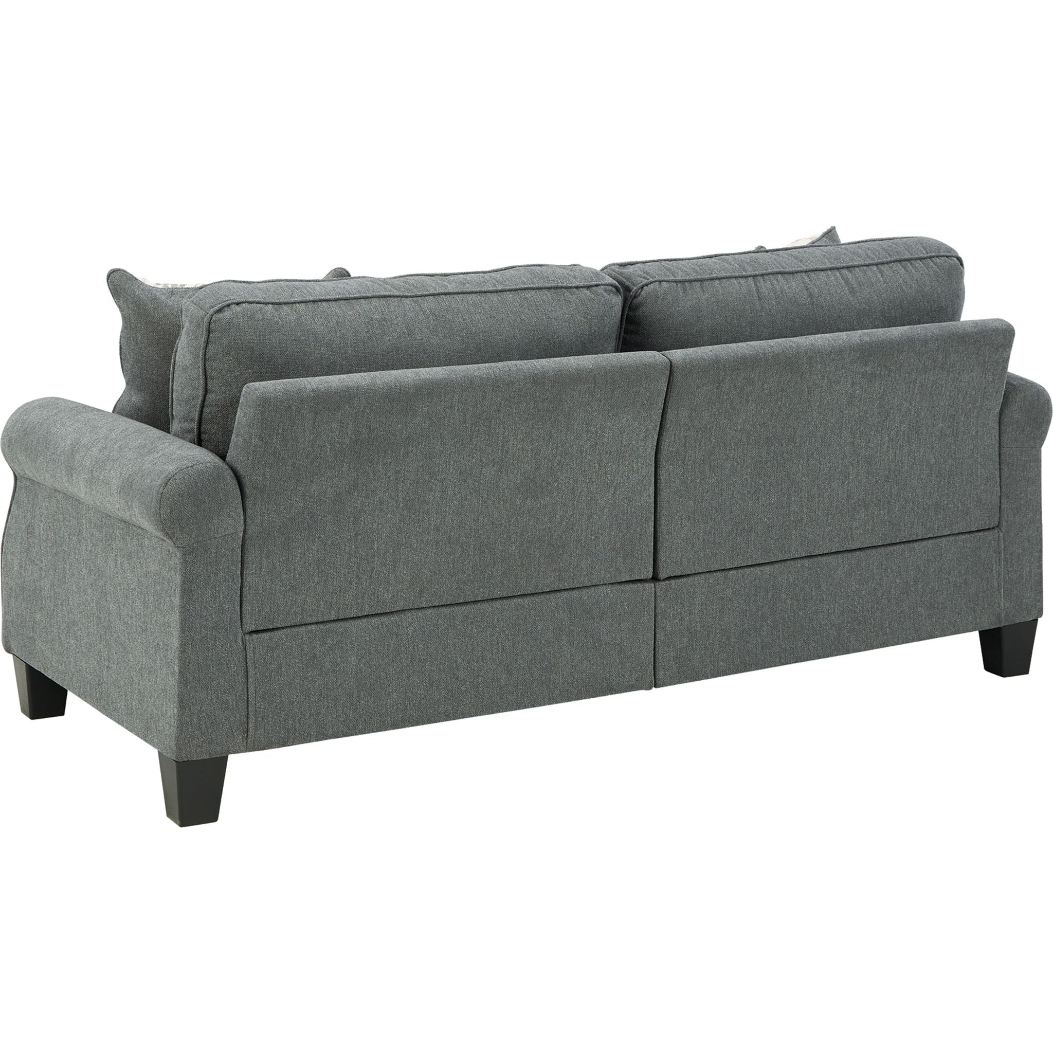 Alessio Modern Charcoal Gray Sofa - Comfortable 3-Seater Couch for Living Room, Lounge & Office