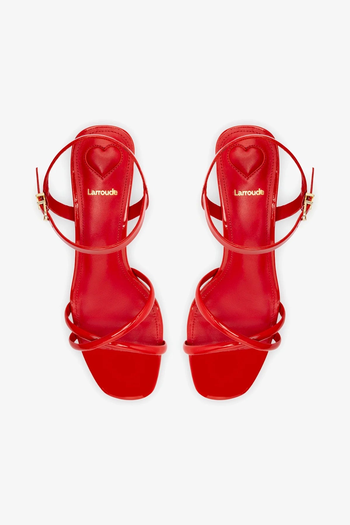 Charlotte Women's Sandals in Scarlet Patent Leather – Stylish & Comfortable Dress Sandals for Summer, Parties & Casual Outings