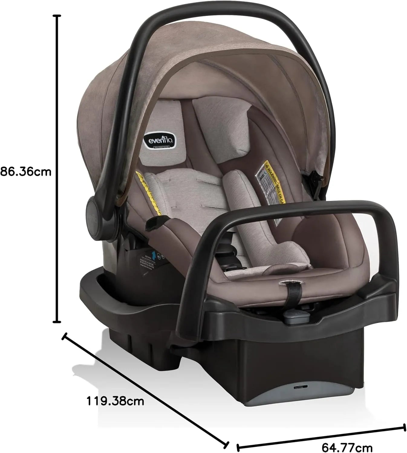 Pivot Modular Travel System with Litemax Infant Car Seat - Lightweight Stroller & Safety Car Seat Combo in Desert Tan | Perfect for Newborns, Air Travel & Everyday Use