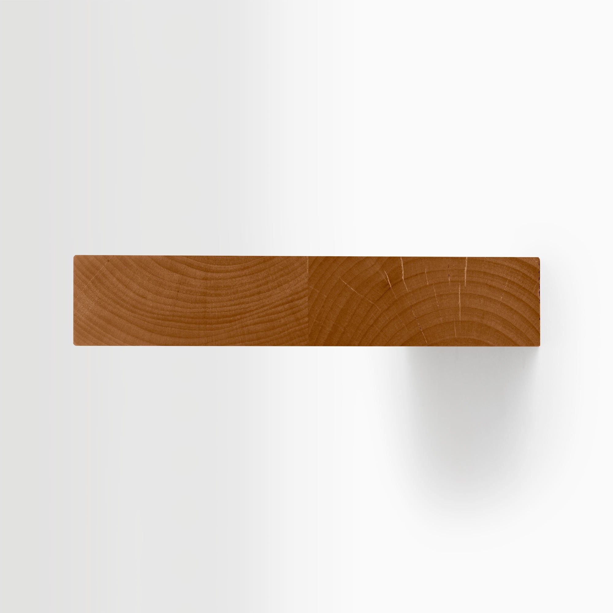 Aksel Inlay Nutmeg Floating Shelf - Modern Wood Wall Shelf for Living Room, Bedroom, Kitchen Storage & Decor