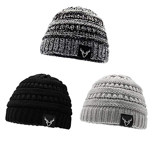 B 3 Pack Black White & Light Grey & Black