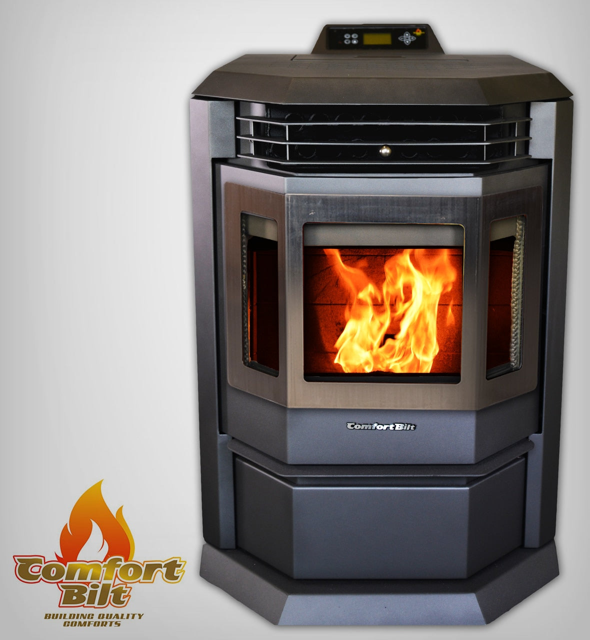 ComfortBilt HP22 SS Pellet Stove - Black Stainless Steel Heating Stove for Home, Cabin & RV - Efficient & Eco-Friendly Wood Pellet Burner