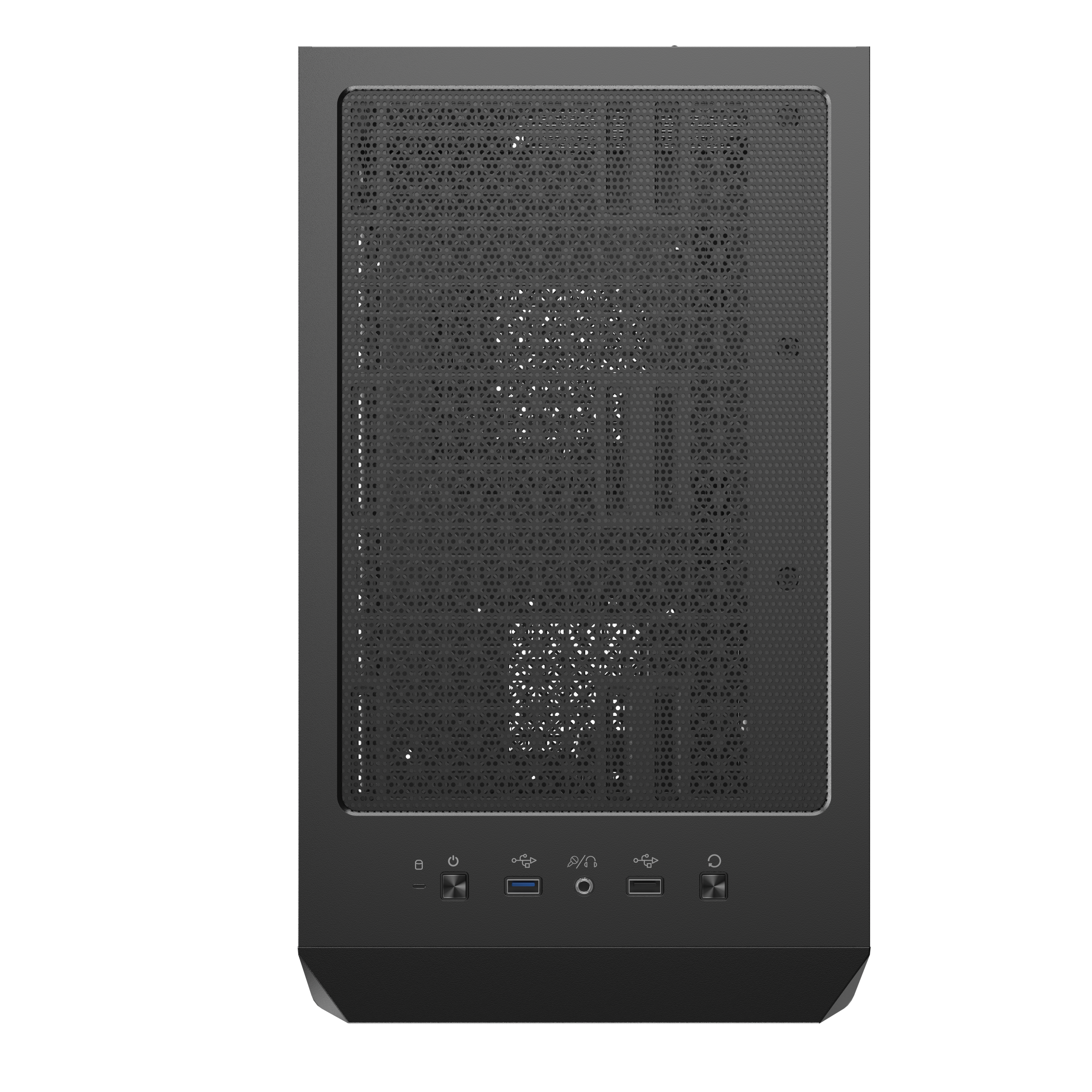 1st Player AY7 ATX/M-ATX/ITX PC Gaming Case - Mid Tower Computer Case with Tempered Glass Side Panel, RGB Fans, Excellent Airflow for Gaming PC Build (Black) - Perfect for Home & Office Gaming Setups, Streaming & Workstations