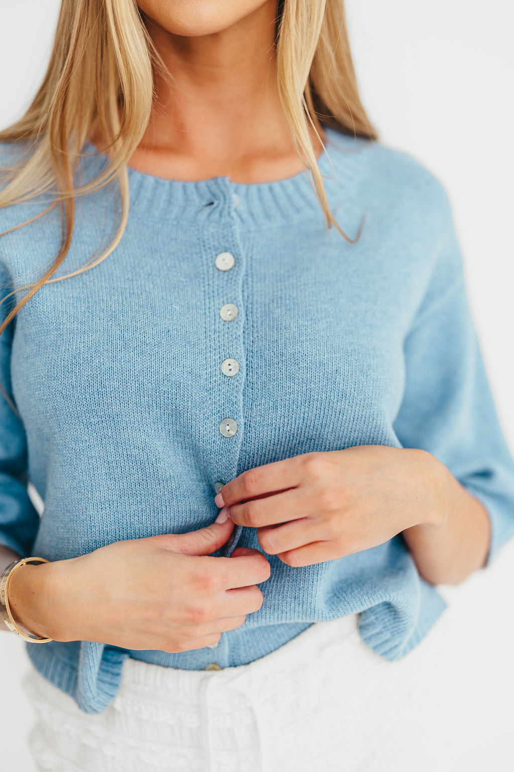Stacey Blue Cardigan for Women - Soft Knit Sweater for Casual Wear & Office Outfits | Cozy Fall & Winter Layering Piece