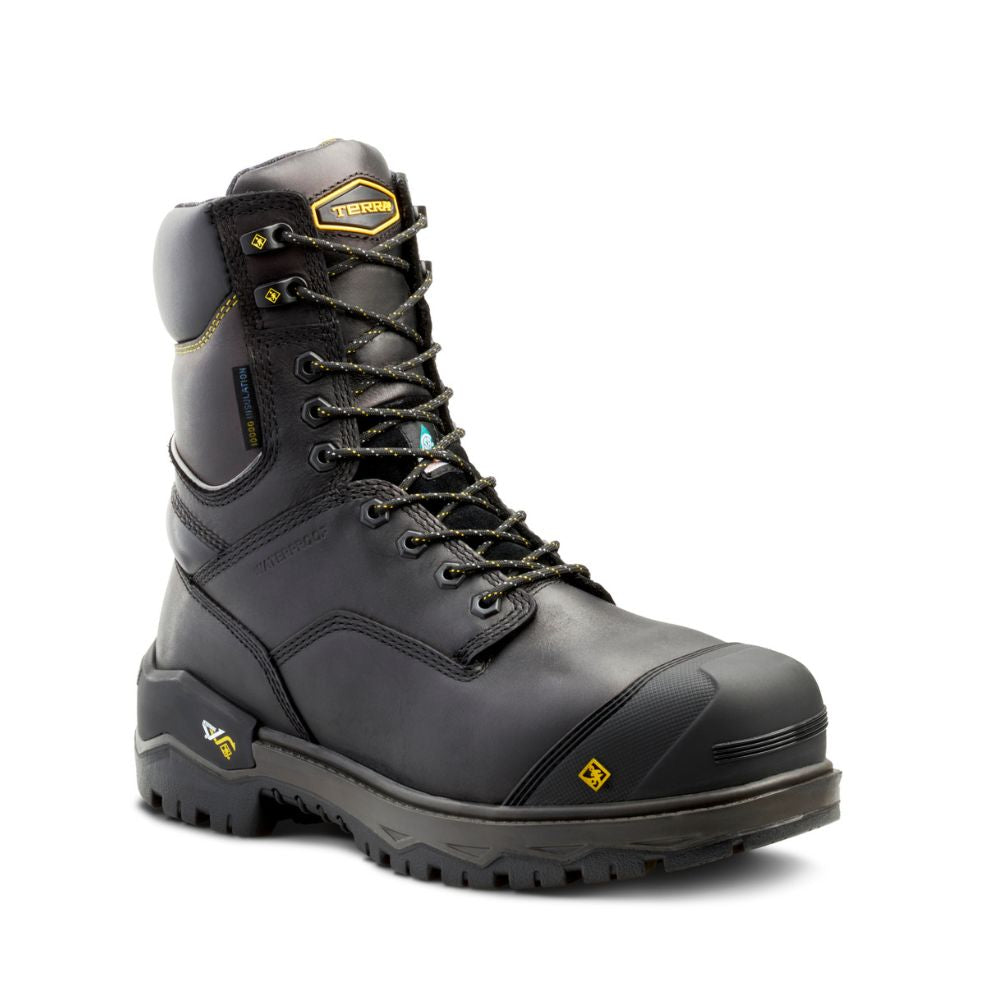 Terra Gantry LXI Men's Winter Work Boots with Composite Safety Toe - CSA Certified, 1000g Insulation for Extreme Cold (TR0A4TAXBLK) | Ideal for Construction, Warehouse & Outdoor Winter Work