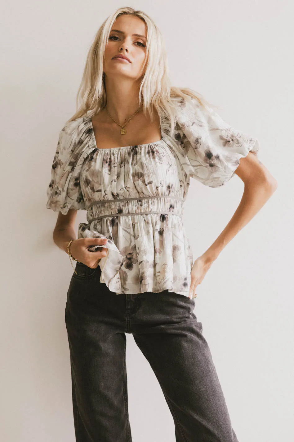 Arden Floral Tie Blouse for Women | Elegant Wrap Top with Floral Print | Perfect for Office, Date Night & Spring Outfits | FINAL SALE