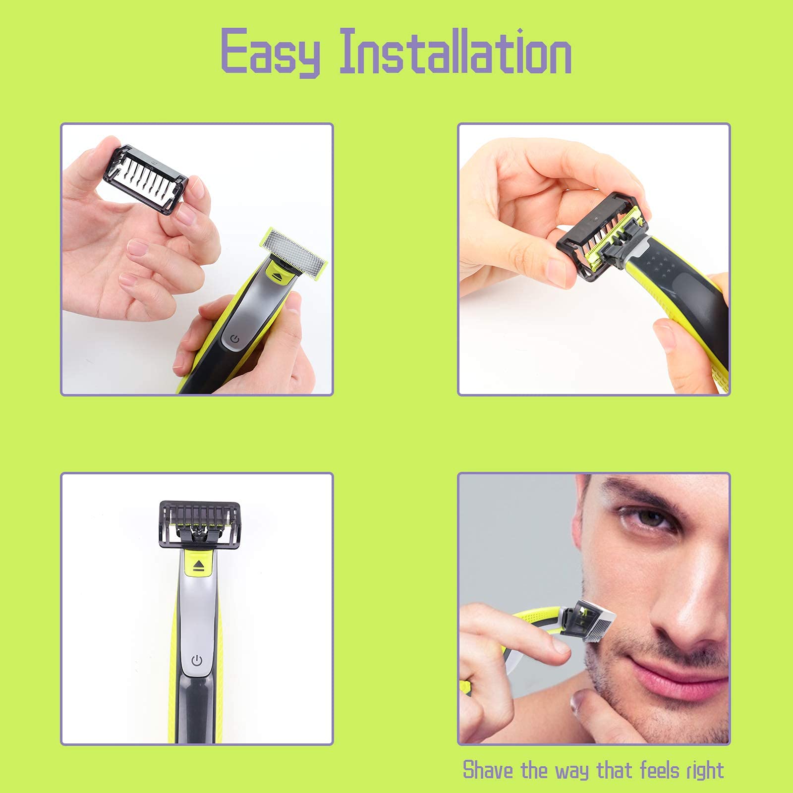 Norelco Trimmer Shaver Guide Comb Set (0.5mm-9mm) - 12 Precision Length Guards for Philips Norelco Hybrid Electric Trimmers - Perfect for Beard Styling, Hair Trimming & Body Grooming