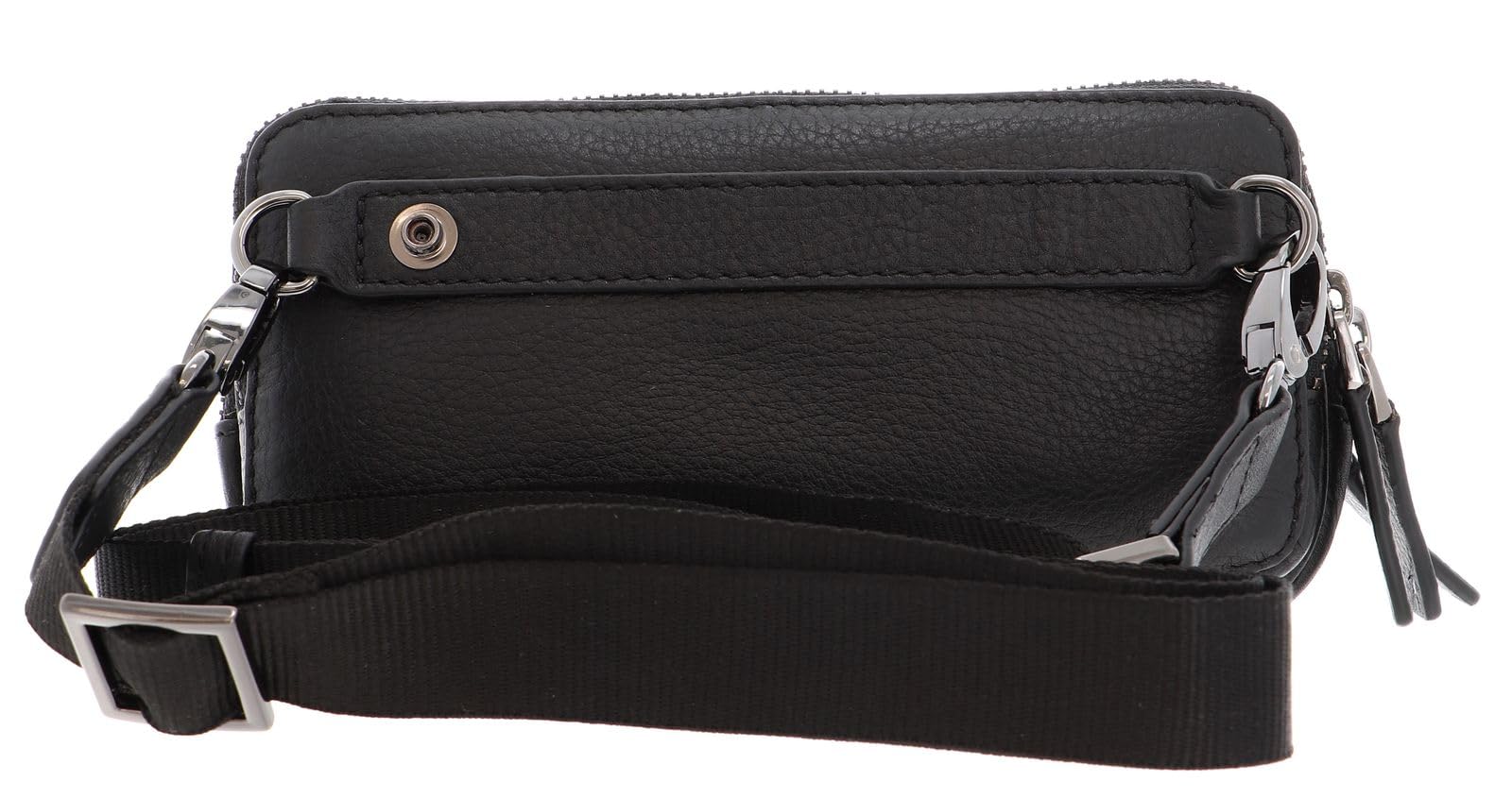 Piquadro Men's Leather Pencil Case - Black (Nero) - 20cm Slim Business Organizer for Pens, Markers & Office Supplies - Perfect for Work, School & Travel Accessories