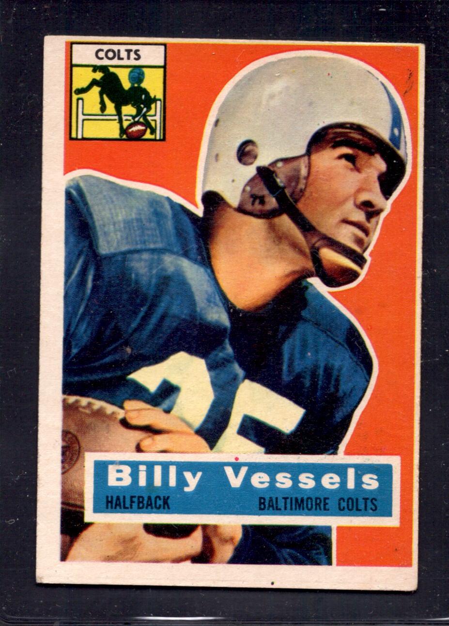 1956 Topps #120 Billy Vessels Baltimore Colts Rookie Football Card - Vintage NFL Collectible for Sports Memorabilia Fans & Card Investors
