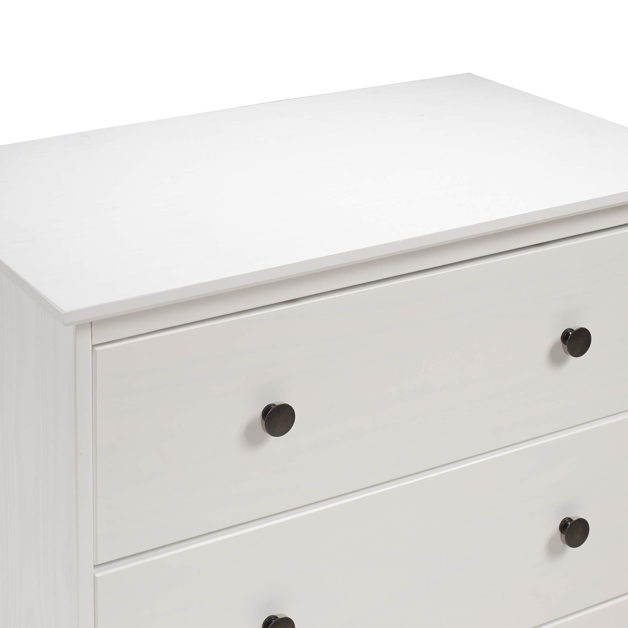 Walker Edison 4-Drawer Tall Wood Dresser - White, Bedroom Storage Organizer for Closet & Hallway | Perfect for Home, Office & Dorm Room Organization