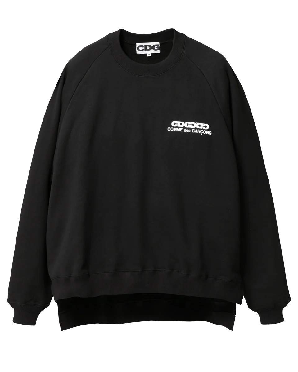 Comme des Garçons Oversized Long Back Sweatshirt - Unisex Casual Streetwear for Everyday Comfort & Style