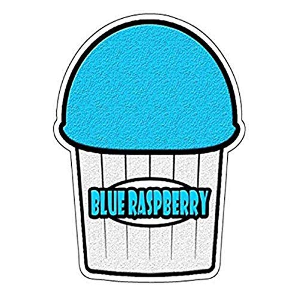 Blue Raspberry Italian Ice Decal - Custom Shaved Ice Cart Decoration for Summer Treats & Frozen Dessert Business