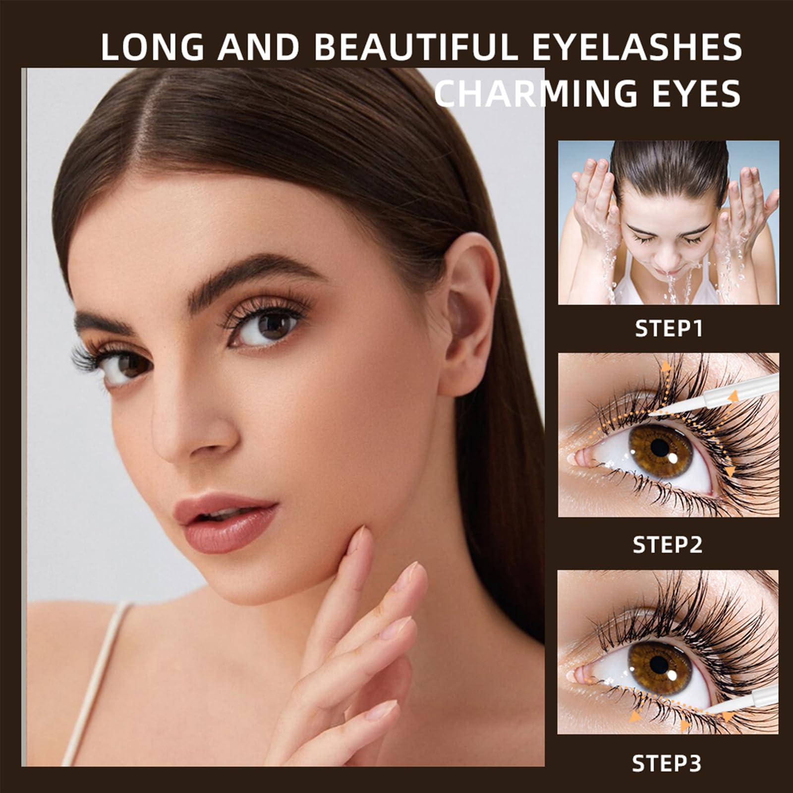 Best Eyelash Growth Serum for Thicker & Longer Lashes - Natural Lash Enhancer for Extensions & Brow Growth | Perfect for Nighttime Routine & Special Occasions