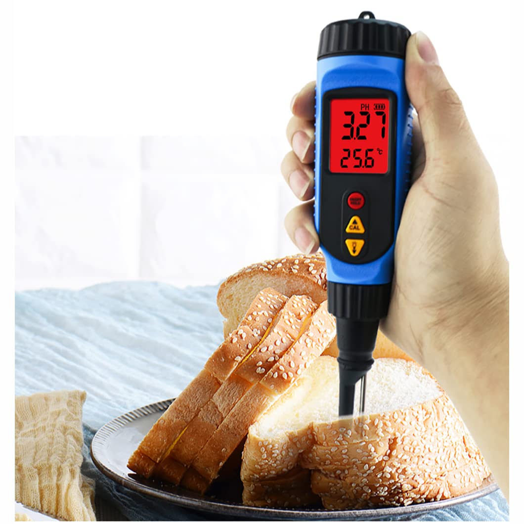 Smart Sensor PH818M Digital Penetrating Food pH Tester - Needle Probe pH Meter for Meat, Bread, Milk & Dairy Products | Perfect for Kitchen, Food Processing & Quality Control