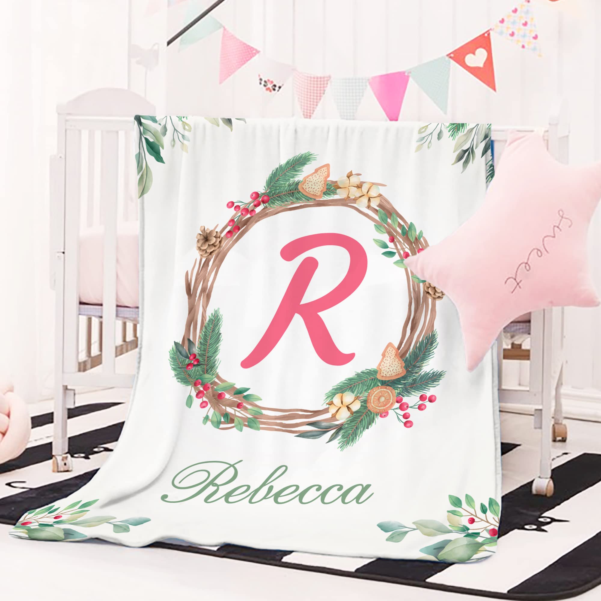 Personalized Baby Blankets for Boys & Girls - Custom Name Blankets for Newborns - Ultra Soft Baby Blanket - Perfect Baby Shower Gift - Nursery Essentials for Boys & Girls - Ideal for Cuddling, Swaddling & Photo Shoots